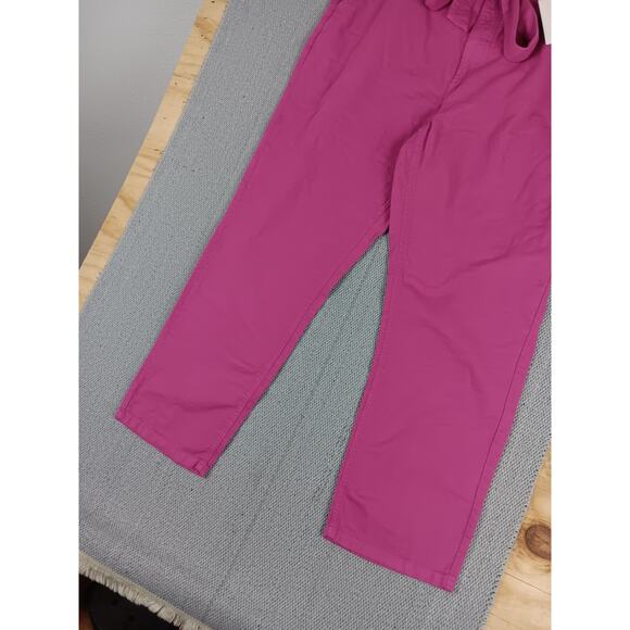 Lauren Conrad Paperbag Pants Womens Large Hot Pink Belted High Waist Lyocell - Picture 5 of 15